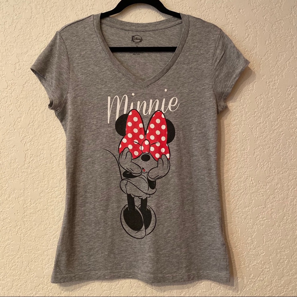 Disney Minnie Mouse Graphic V-Neck T-Shirt